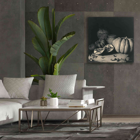 Image of 'Pumpkin and Pomegranate' by Debra Van Swearingen, Canvas Wall Art,37 x 37