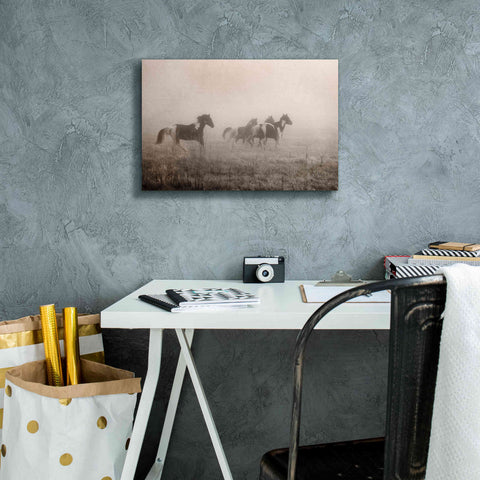 Image of 'Painted Horses on the Run' by Debra Van Swearingen, Canvas Wall Art,18 x 12