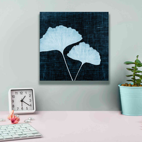 Image of 'Leaves on Linen I' by Debra Van Swearingen, Canvas Wall Art,12 x 12