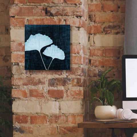 Image of 'Leaves on Linen I' by Debra Van Swearingen, Canvas Wall Art,12 x 12