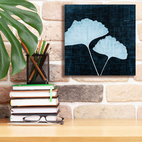 Image of 'Leaves on Linen I' by Debra Van Swearingen, Canvas Wall Art,12 x 12