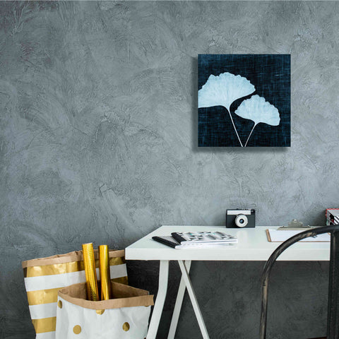 Image of 'Leaves on Linen I' by Debra Van Swearingen, Canvas Wall Art,12 x 12