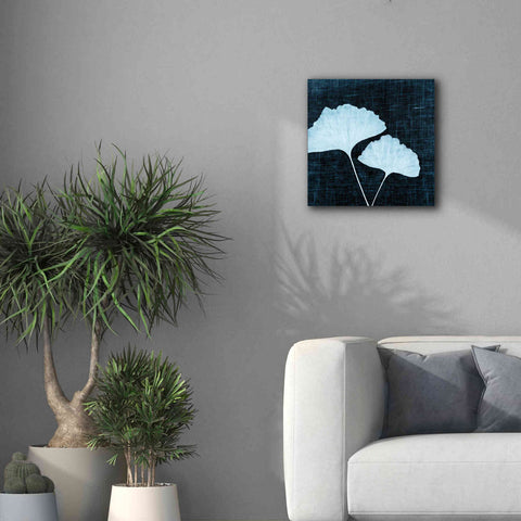 Image of 'Leaves on Linen I' by Debra Van Swearingen, Canvas Wall Art,18 x 18