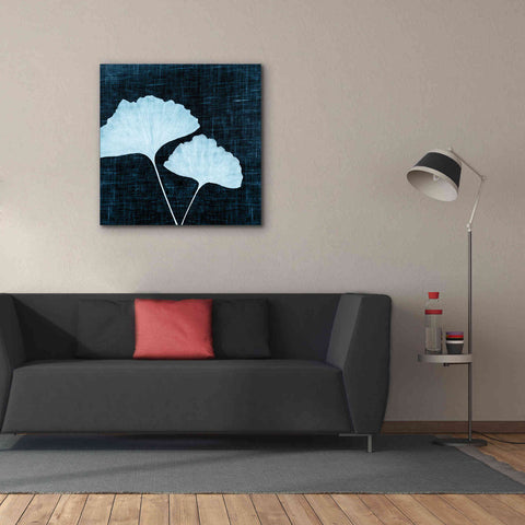 Image of 'Leaves on Linen I' by Debra Van Swearingen, Canvas Wall Art,37 x 37