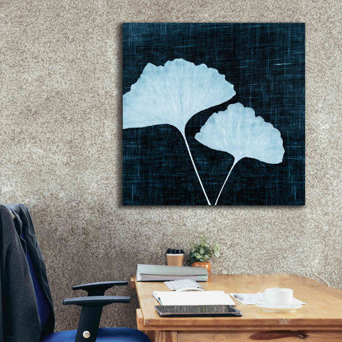 Image of 'Leaves on Linen I' by Debra Van Swearingen, Canvas Wall Art,37 x 37