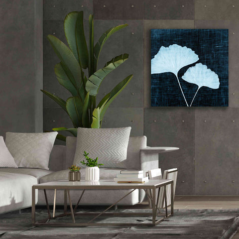 Image of 'Leaves on Linen I' by Debra Van Swearingen, Canvas Wall Art,37 x 37