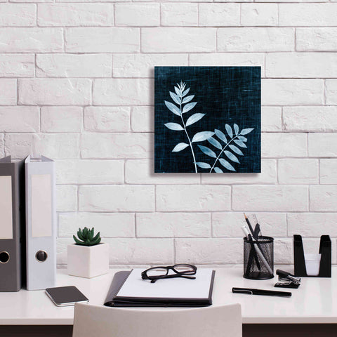 Image of 'Leaves on Linen II' by Debra Van Swearingen, Canvas Wall Art,12 x 12