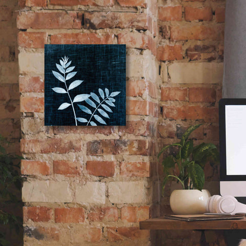 Image of 'Leaves on Linen II' by Debra Van Swearingen, Canvas Wall Art,12 x 12