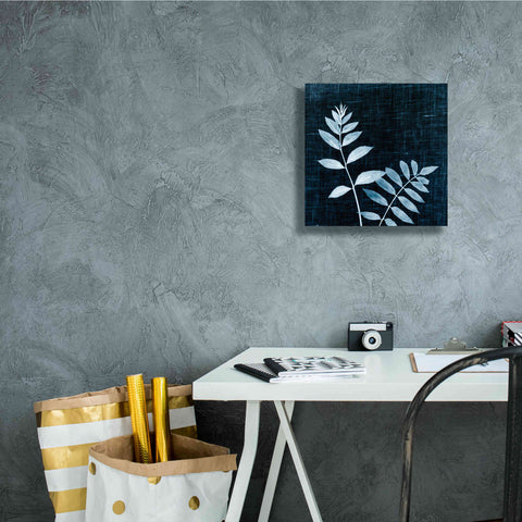 Image of 'Leaves on Linen II' by Debra Van Swearingen, Canvas Wall Art,12 x 12