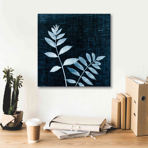 Image of 'Leaves on Linen II' by Debra Van Swearingen, Canvas Wall Art,18 x 18