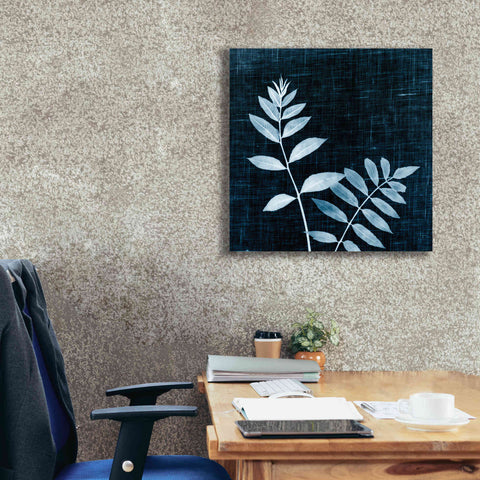 Image of 'Leaves on Linen II' by Debra Van Swearingen, Canvas Wall Art,26 x 26