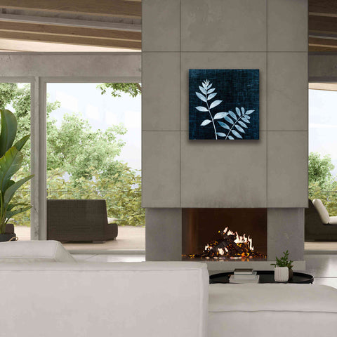 Image of 'Leaves on Linen II' by Debra Van Swearingen, Canvas Wall Art,26 x 26