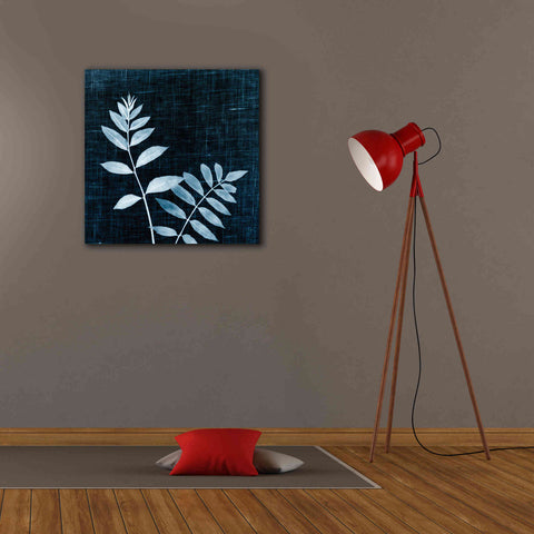 Image of 'Leaves on Linen II' by Debra Van Swearingen, Canvas Wall Art,26 x 26