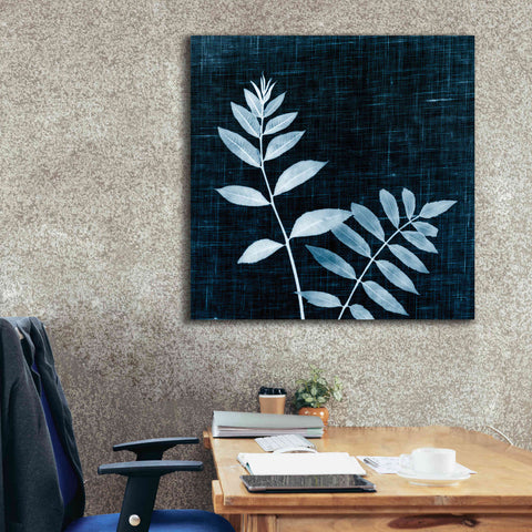 Image of 'Leaves on Linen II' by Debra Van Swearingen, Canvas Wall Art,37 x 37