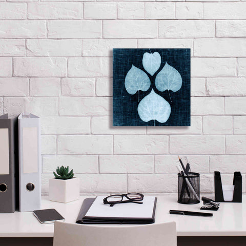 Image of 'Leaves on Linen IV' by Debra Van Swearingen, Canvas Wall Art,12 x 12