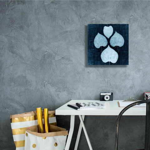 Image of 'Leaves on Linen IV' by Debra Van Swearingen, Canvas Wall Art,12 x 12