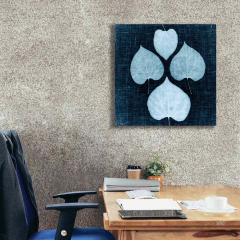 Image of 'Leaves on Linen IV' by Debra Van Swearingen, Canvas Wall Art,26 x 26