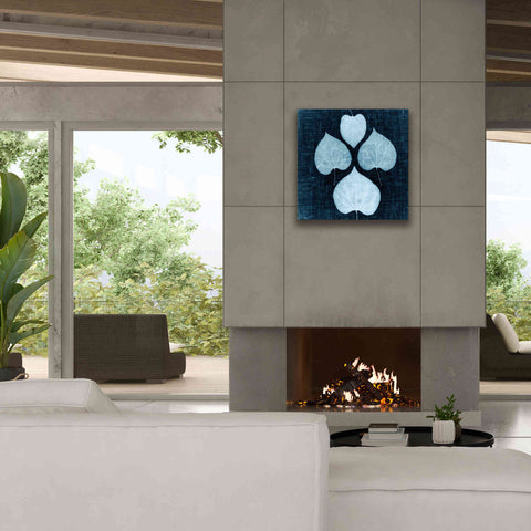 Image of 'Leaves on Linen IV' by Debra Van Swearingen, Canvas Wall Art,26 x 26