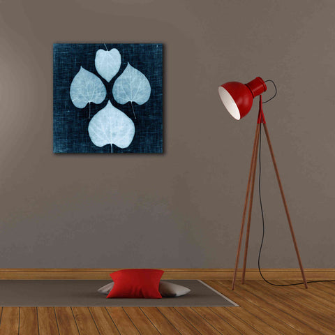 Image of 'Leaves on Linen IV' by Debra Van Swearingen, Canvas Wall Art,26 x 26