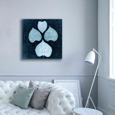 Image of 'Leaves on Linen IV' by Debra Van Swearingen, Canvas Wall Art,37 x 37