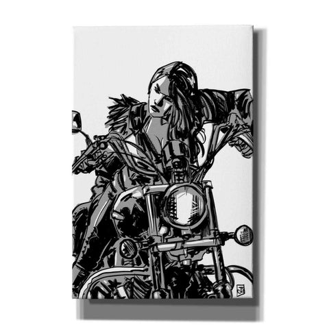 Image of 'Biker Girl' by Giuseppe Cristiano, Canvas Wall Art