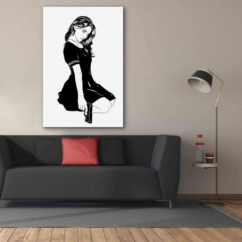 Image of 'Girl With Gun II' by Giuseppe Cristiano, Canvas Wall Art,40 x 60