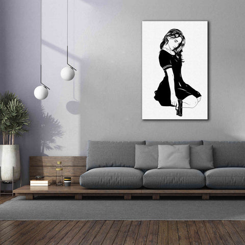 Image of 'Girl With Gun II' by Giuseppe Cristiano, Canvas Wall Art,40 x 60