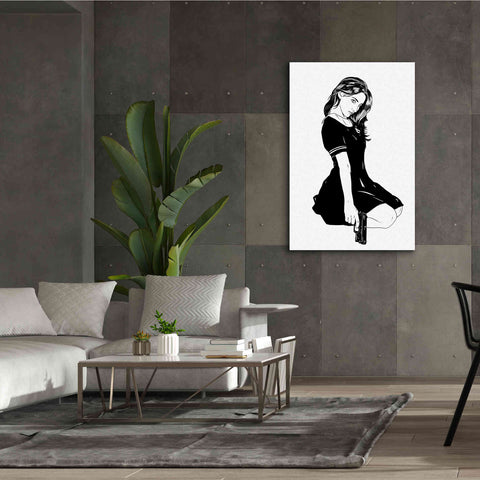 Image of 'Girl With Gun II' by Giuseppe Cristiano, Canvas Wall Art,40 x 60