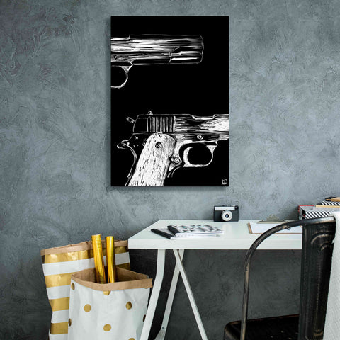 Image of 'Guns' by Giuseppe Cristiano, Canvas Wall Art,18 x 26