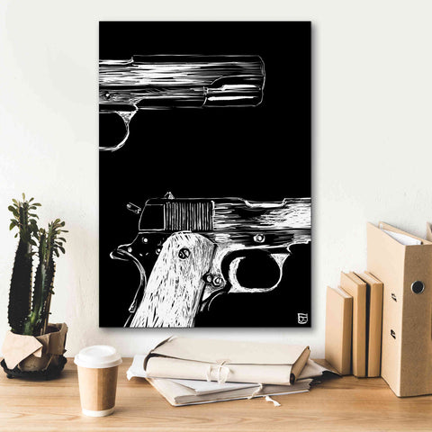 Image of 'Guns' by Giuseppe Cristiano, Canvas Wall Art,18 x 26