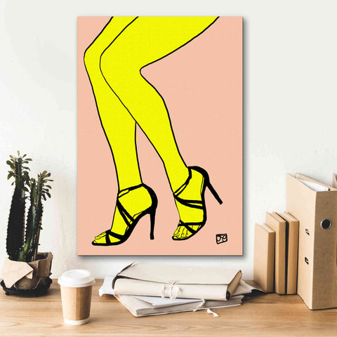 Image of 'Legs in Yellow' by Giuseppe Cristiano, Canvas Wall Art,18 x 26