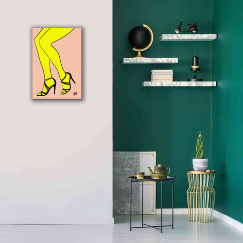 Image of 'Legs in Yellow' by Giuseppe Cristiano, Canvas Wall Art,18 x 26