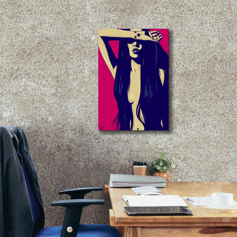 Image of 'Three Black Stars' by Giuseppe Cristiano, Canvas Wall Art,18 x 26