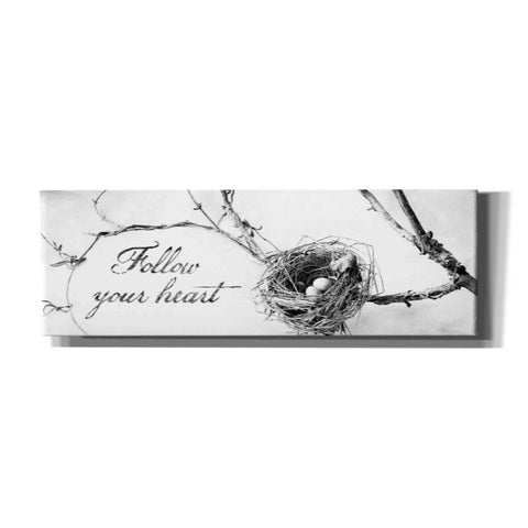 Image of 'Nest and Branch Follow Your Heart' by Debra Van Swearingen, Canvas Wall Art,36x12x1.74x0,60x20x1.74x0