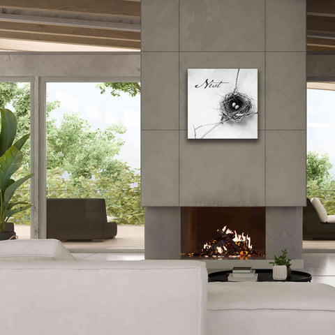 Image of 'Nest and Branch IV - Nest B&W' by Debra Van Swearingen, Canvas Wall Art,26 x 26