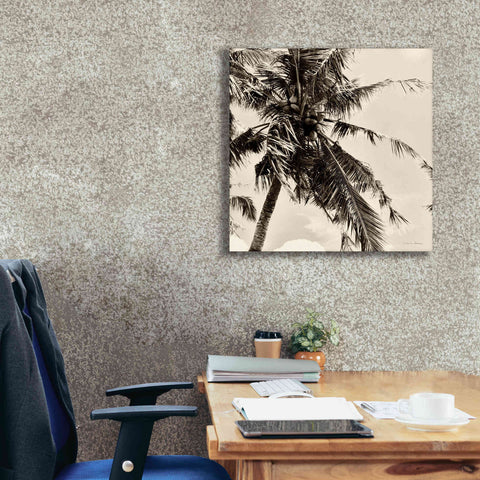 Image of 'Palm Tree Sepia II' by Debra Van Swearingen, Canvas Wall Art,26 x 26