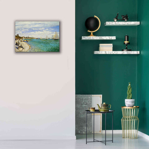 Image of 'Regatta at Sainte-Adresse' by Claude Monet, Canvas Wall Art,26 x 18