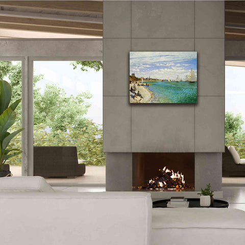 Image of 'Regatta at Sainte-Adresse' by Claude Monet, Canvas Wall Art,34 x 26