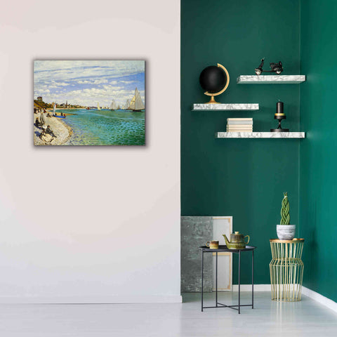 Image of 'Regatta at Sainte-Adresse' by Claude Monet, Canvas Wall Art,34 x 26