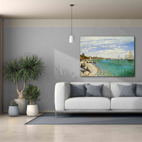 Image of 'Regatta at Sainte-Adresse' by Claude Monet, Canvas Wall Art,54 x 40