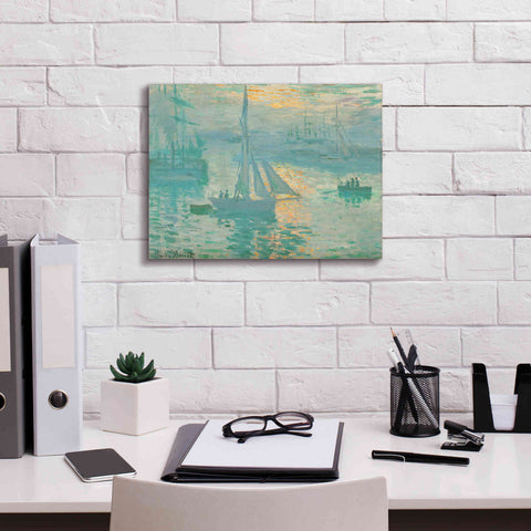 Image of 'Sunrise' by Claude Monet, Canvas Wall Art,16 x 12