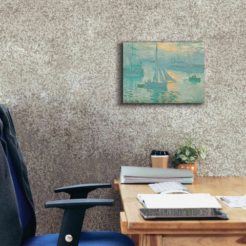 Image of 'Sunrise' by Claude Monet, Canvas Wall Art,16 x 12