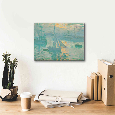 Image of 'Sunrise' by Claude Monet, Canvas Wall Art,16 x 12
