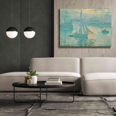 Image of 'Sunrise' by Claude Monet, Canvas Wall Art,54 x 40
