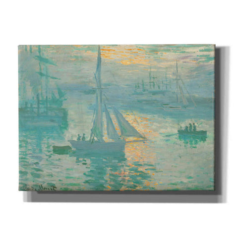 Image of 'Sunrise' by Claude Monet, Canvas Wall Art,16x12x1.1x0,24x20x1.1x0,30x26x1.74x0,54x40x1.74x0