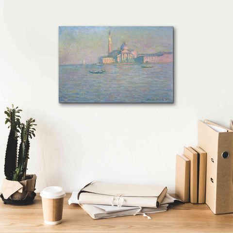 Image of 'The Church of San Giorgio Maggiore, Venice' by Claude Monet, Canvas Wall Art,18 x 12