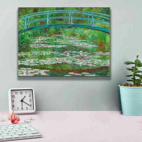 Image of 'The Japanese Footbridge' by Claude Monet, Canvas Wall Art,16 x 12