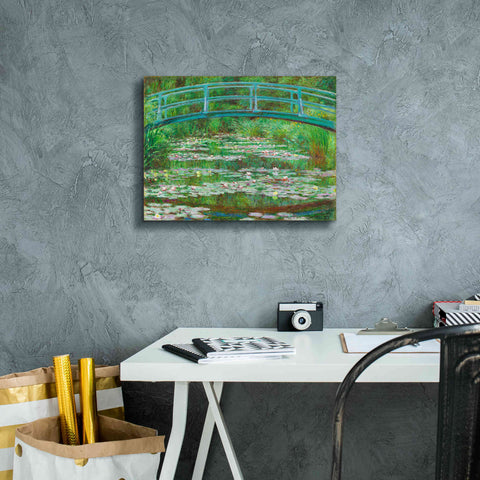 Image of 'The Japanese Footbridge' by Claude Monet, Canvas Wall Art,16 x 12