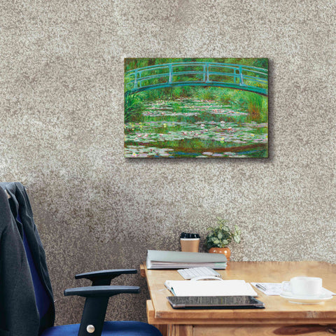 Image of 'The Japanese Footbridge' by Claude Monet, Canvas Wall Art,24 x 20