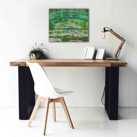 Image of 'The Japanese Footbridge' by Claude Monet, Canvas Wall Art,24 x 20
